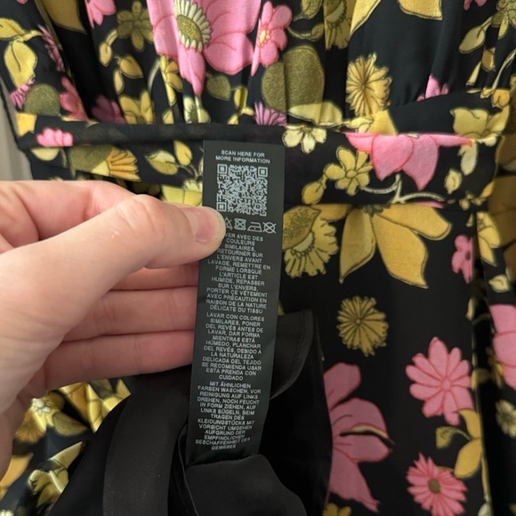 ASOS Design Soft Mini Skater Dress in Pink Floral Print w/ Eyelash Lace Sz 6 NWT - Picture 10 of 10